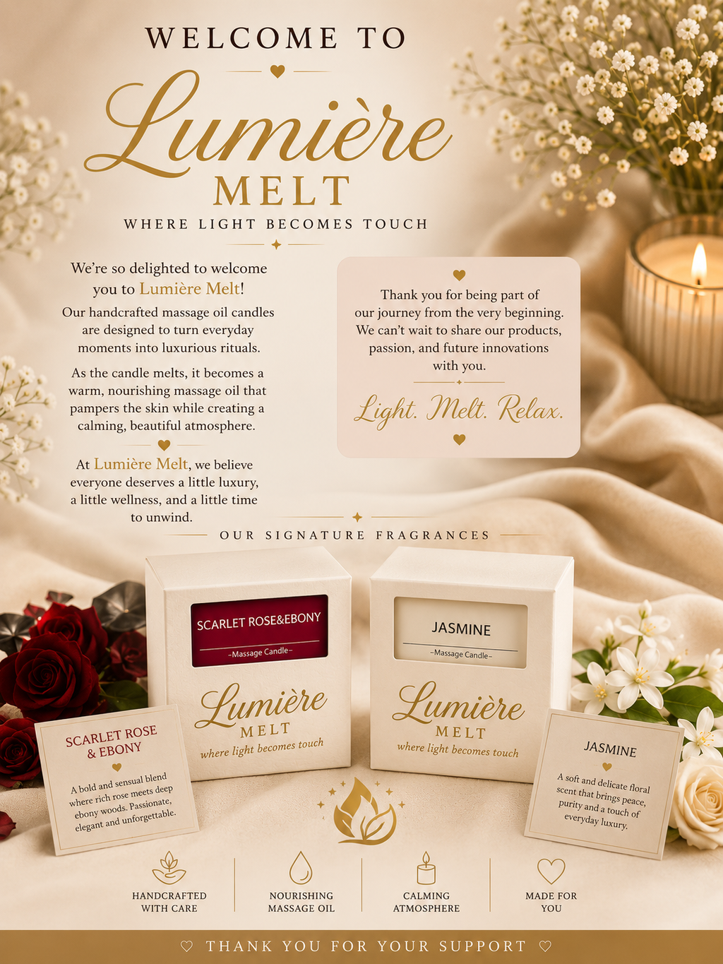 Lumière Melt Luxury Massage Oil Candle