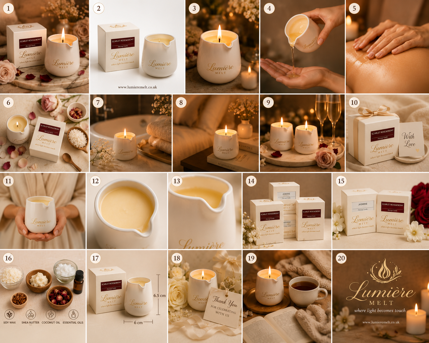 Lumière Melt Luxury Massage Oil Candle